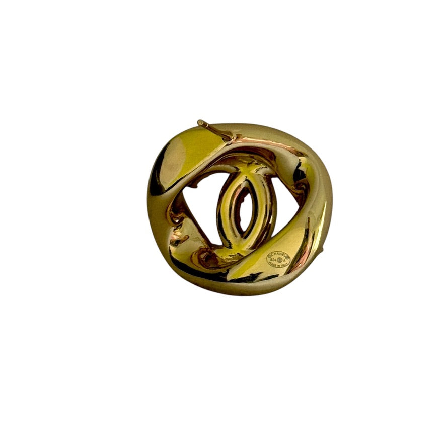 Pre-Owned Chanel CC Bright Gold Chunky w/ Pearls & Crystal Accents - My Mama Found What