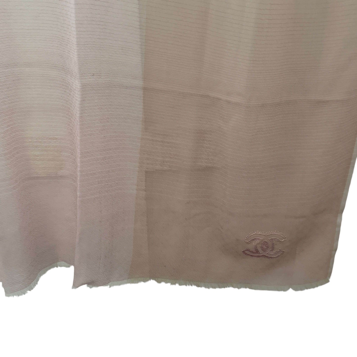 Authentic Chanel CC Cashmere Pink Scarf Pre-Owned - My Mama Found What