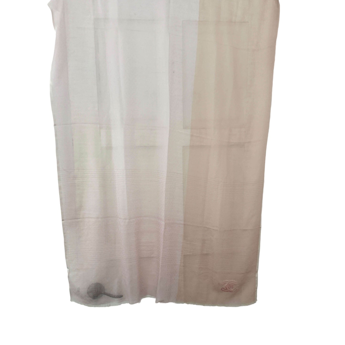 Authentic Chanel CC Cashmere Pink Scarf Pre-Owned - My Mama Found What