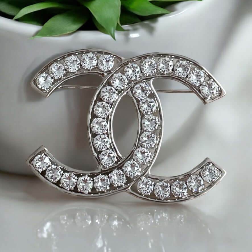Chanel CC Silver Bigger Brooch Pre-Owned - My Mama Found What