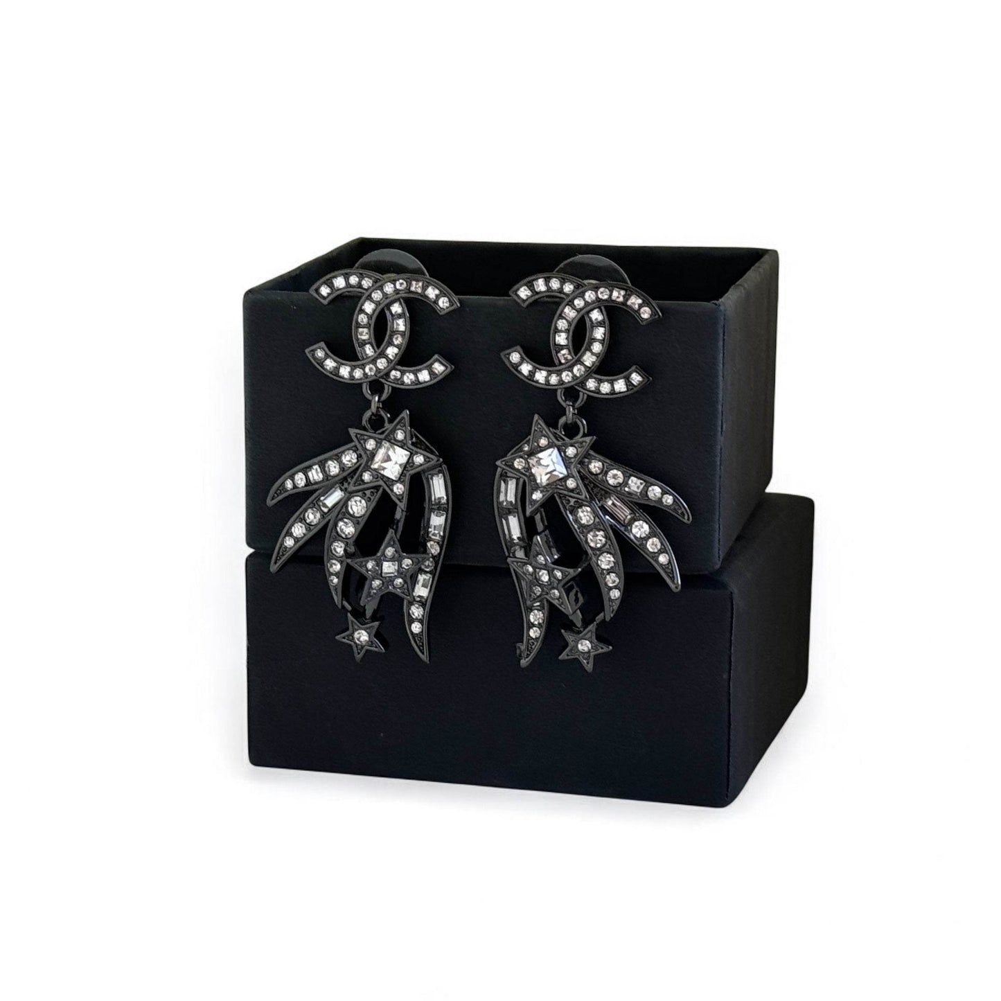 CHANEL CC Dangle w/ Crystals Pre-Owned Earrings - My Mama Found What My Mama Found What
