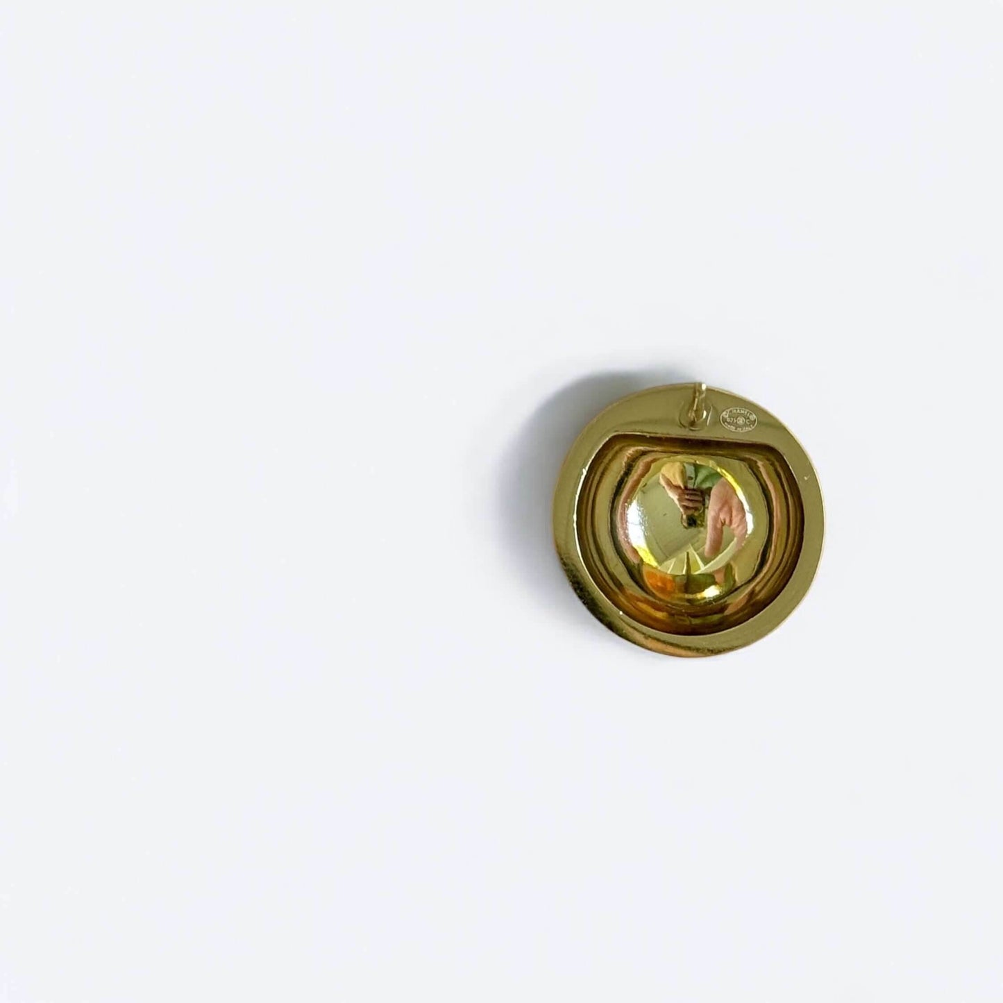 CHANEL CC GOLD w/ Black Dome Pre-Owned Earrings S25 - My Mama Found What