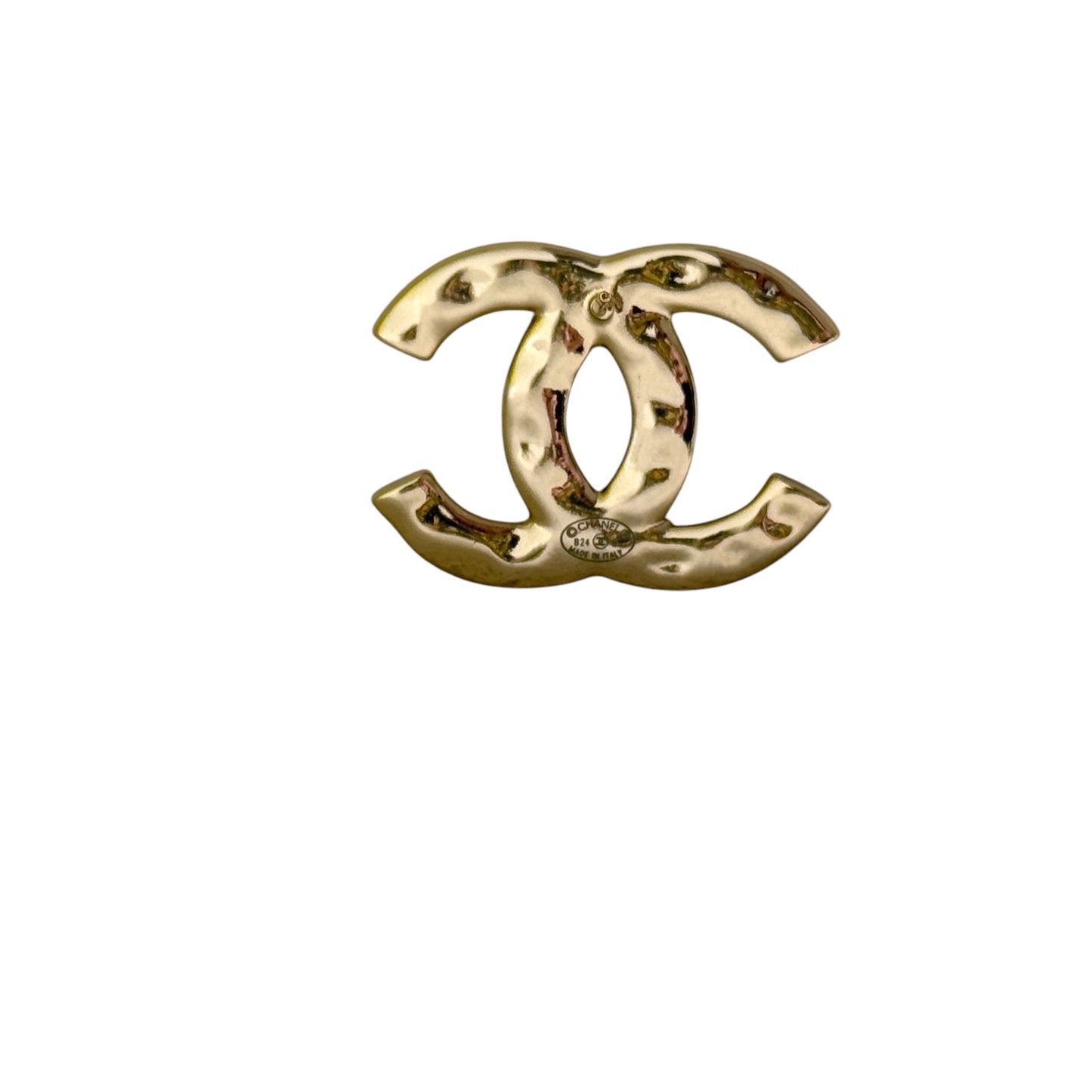 CHANEL CC Gold Bigger Pre-Owned Earrings S24 Italy - My Mama Found What