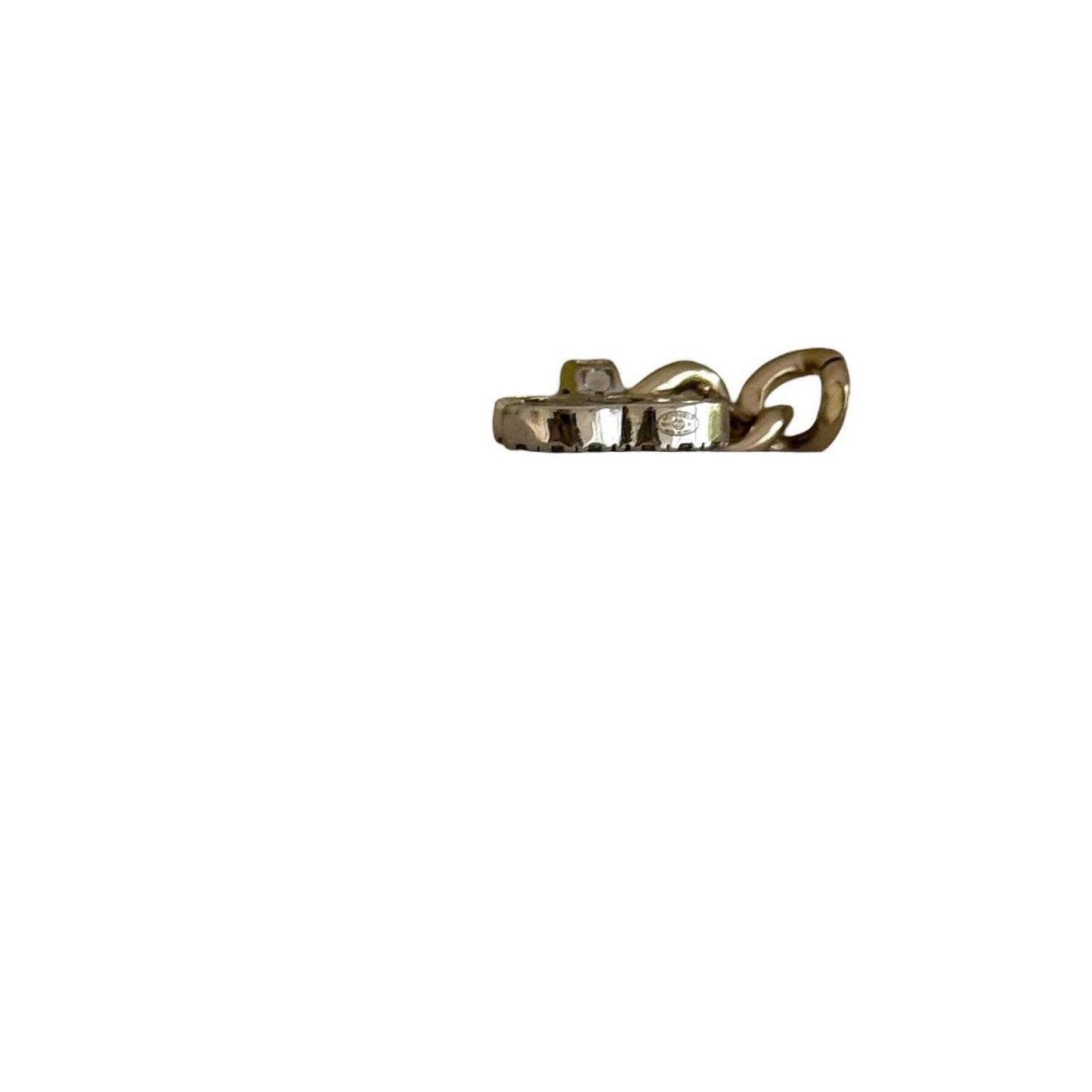 CHANEL CC Gold Chain & Silver with Crystals accents Dangle Pre-Owned Earrings - My Mama Found What