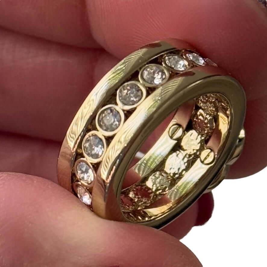 CHANEL CC Gold w/ Crystals Ring Pre-Owned - My Mama Found What
