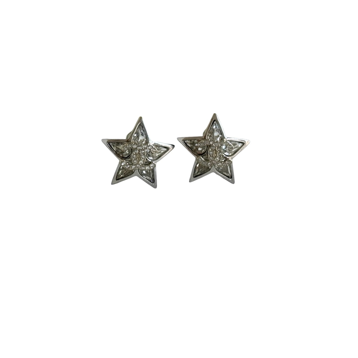 CHANEL Crystal CC Star Pre-Owned Earrings - My Mama Found What My Mama Found What