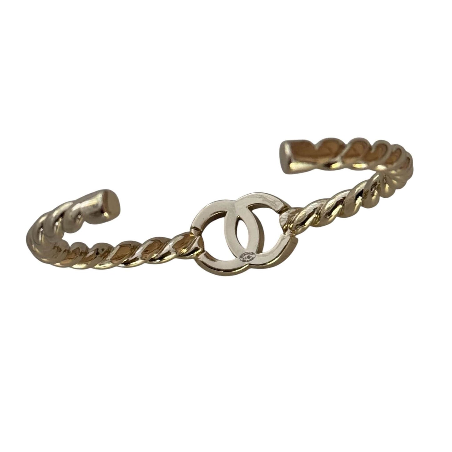 CHANEL Gold CC Cuff Like New Pre-Owned - My Mama Found What My Mama Found What