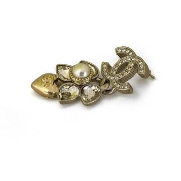 CHANEL Gold CC with Silver Dangle Pre-Owned Earrings S 24 - My Mama Found What