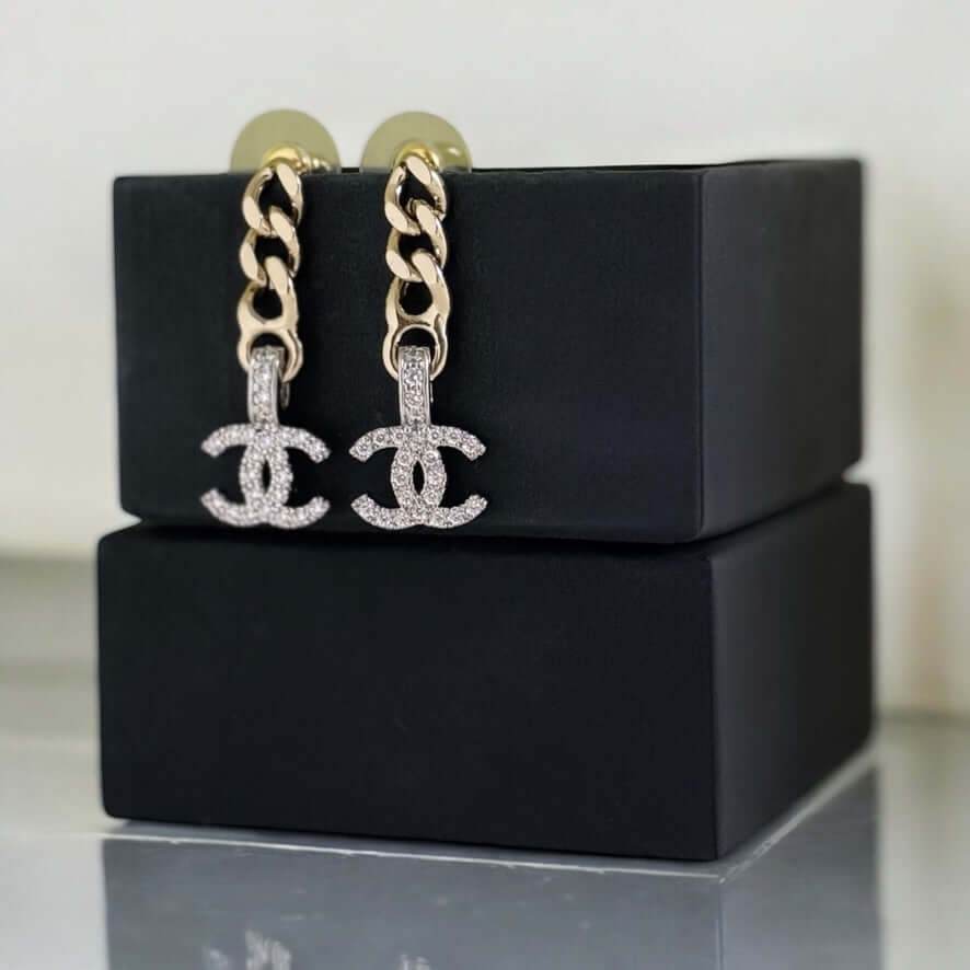 Chanel CC Chain Drop Earrings Pre-Owned - My Mama Found What