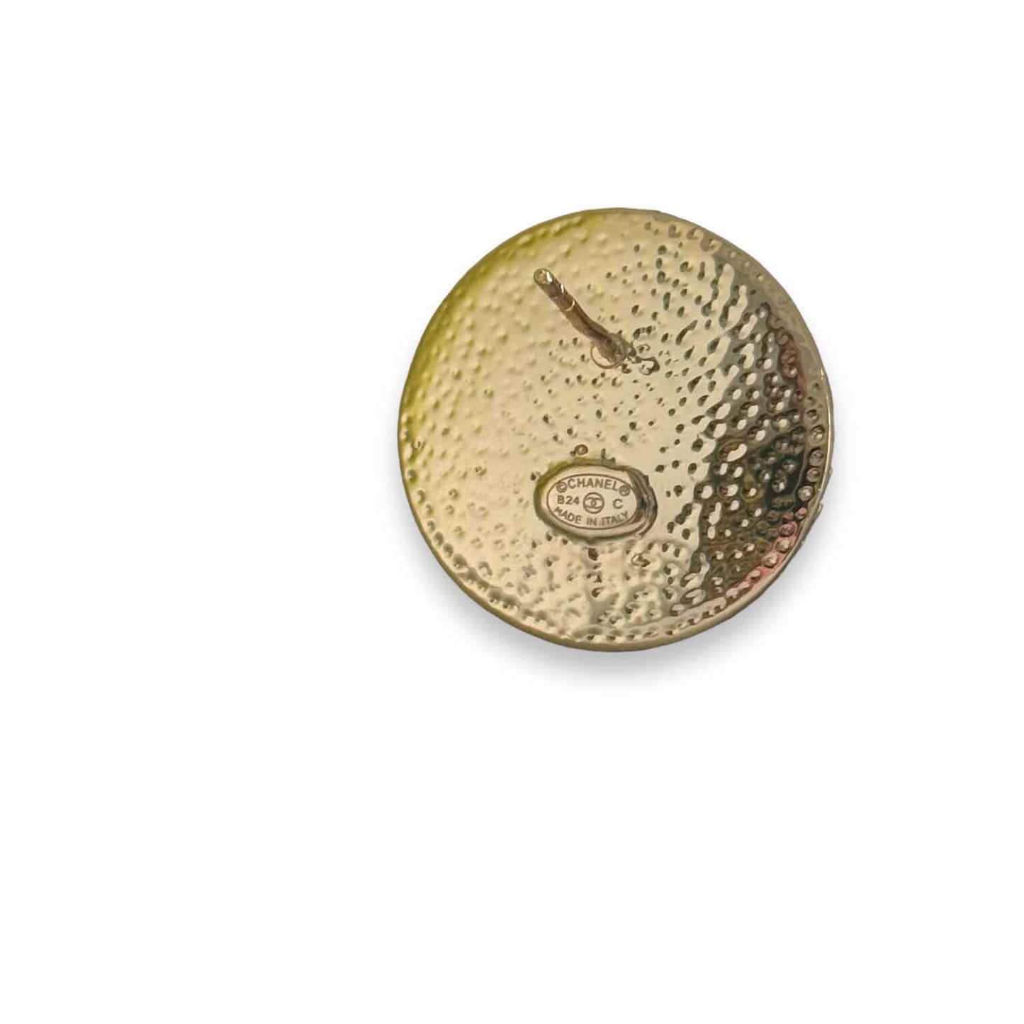 Chanel Strass CC Round Enamel Pearls Bling Earrings - My Mama Found What