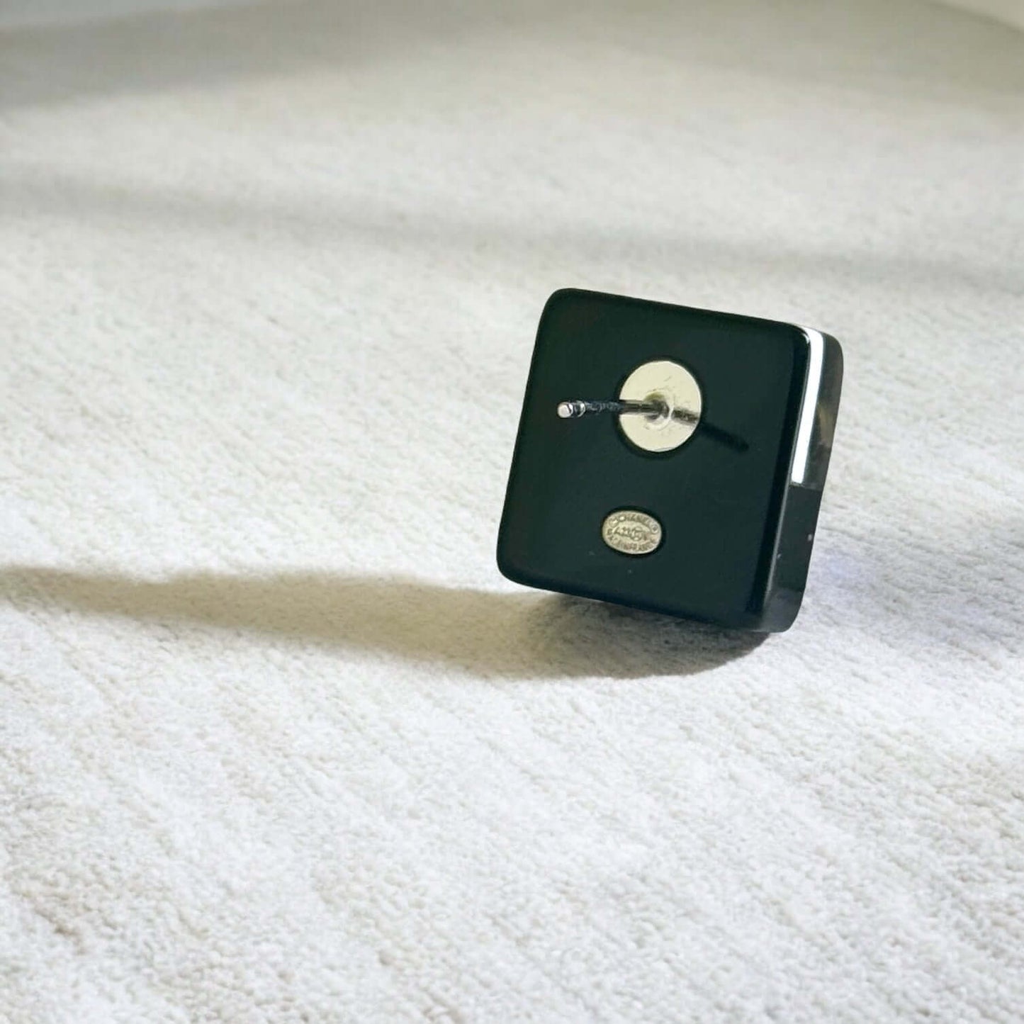 Pre-owned Chanel CC Square Lucite B/W Earrings - My Mama Found What