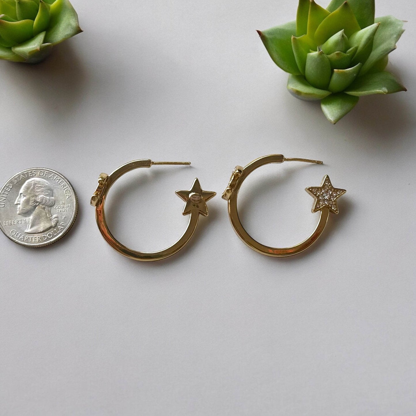 Authentic Chanel Gold CC Hoops w/ Star 23 Pre-Owned - My Mama Found What