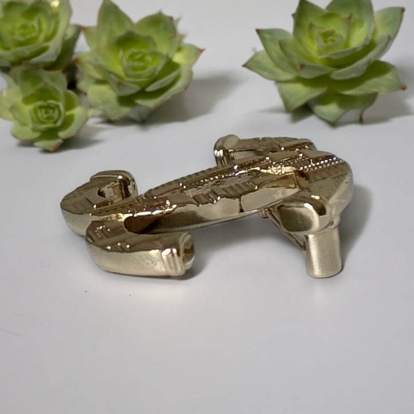Authentic Chanel Gold CC Textured Pre-Owned Brooch - My Mama Found What