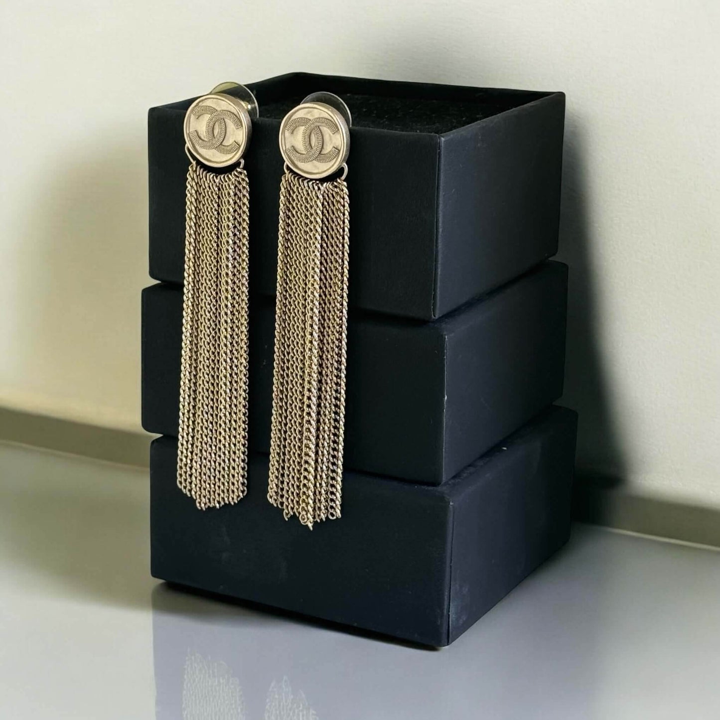 Chanel Gold CC Dangle Earrings Pre-Owned C22 - My Mama Found What
