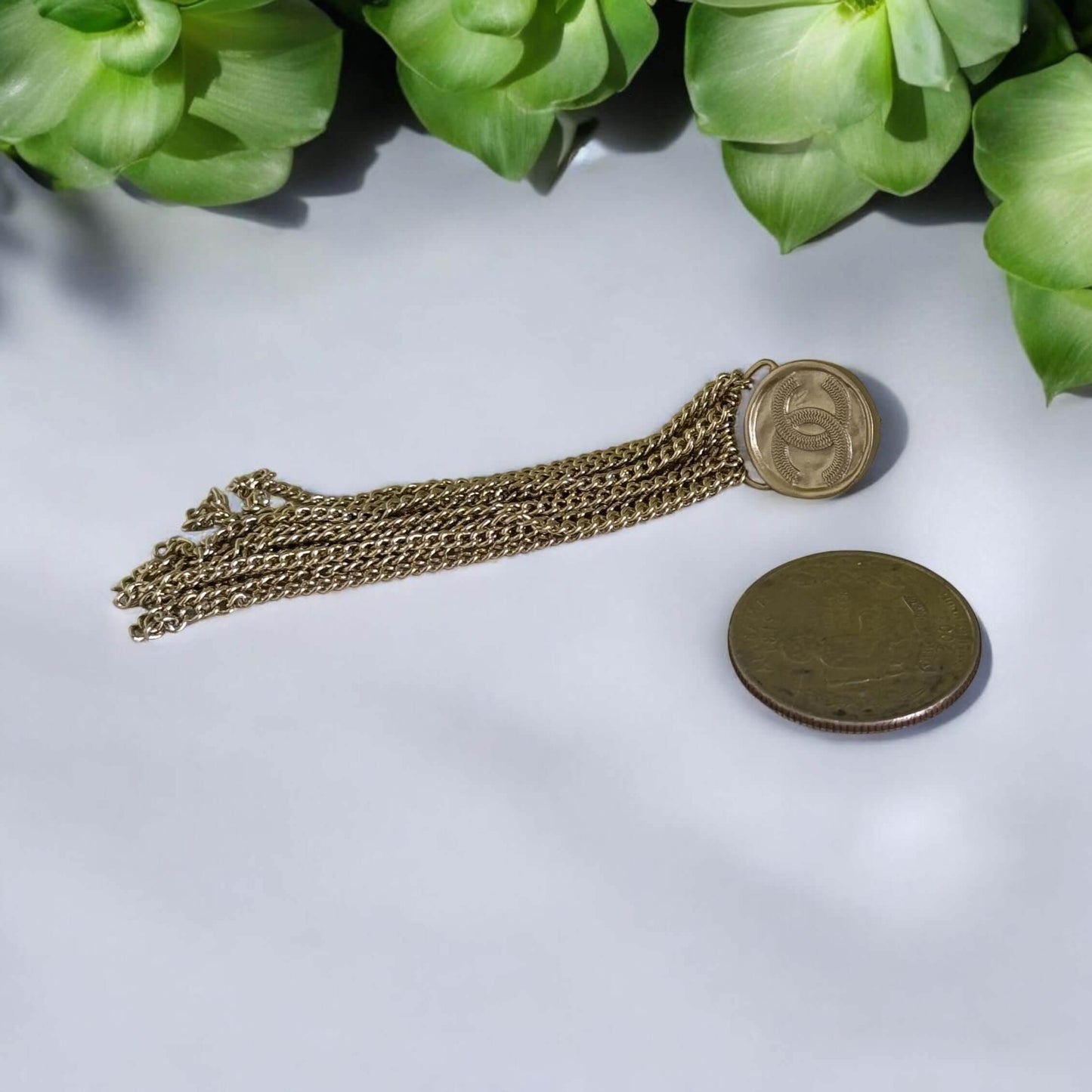 Chanel Gold CC Dangle Earrings Pre-Owned C22 - My Mama Found What