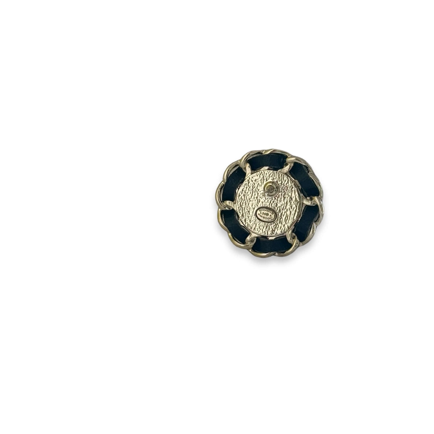 Chanel Violet CC Round Earrings Pre-Owned Authentic - My Mama Found What
