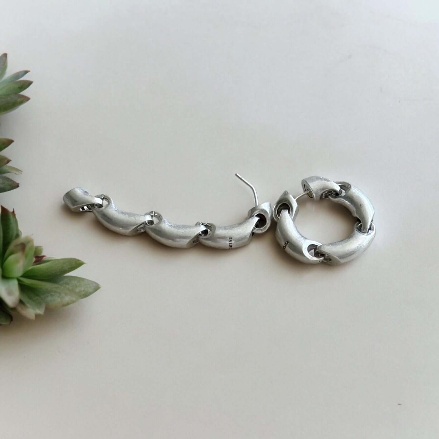  Balenciaga Silver Hinged Hoops - My Mama Found What