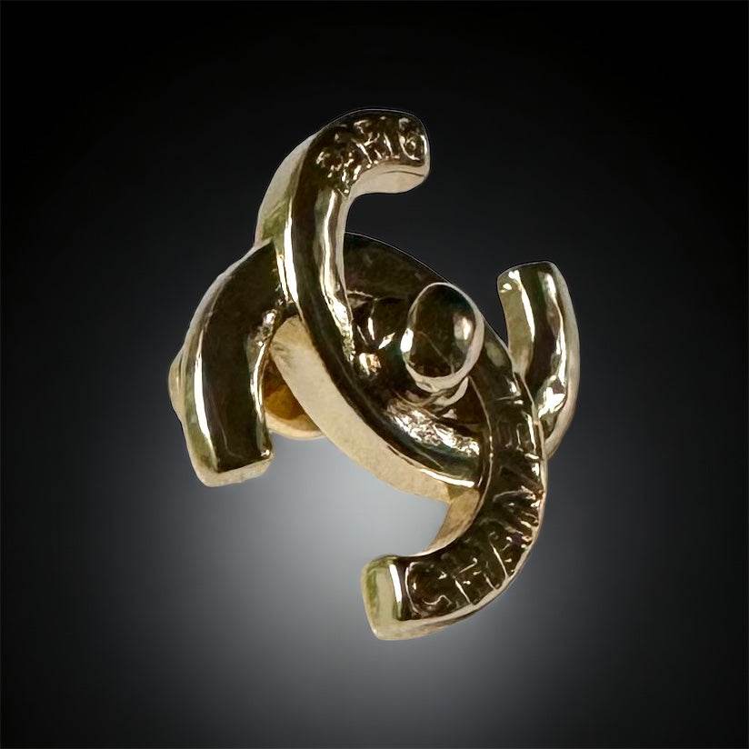 Authentic Chanel Strass CC Lock Style Brooch Pin 22 Pre-Owned - My Mama Found What