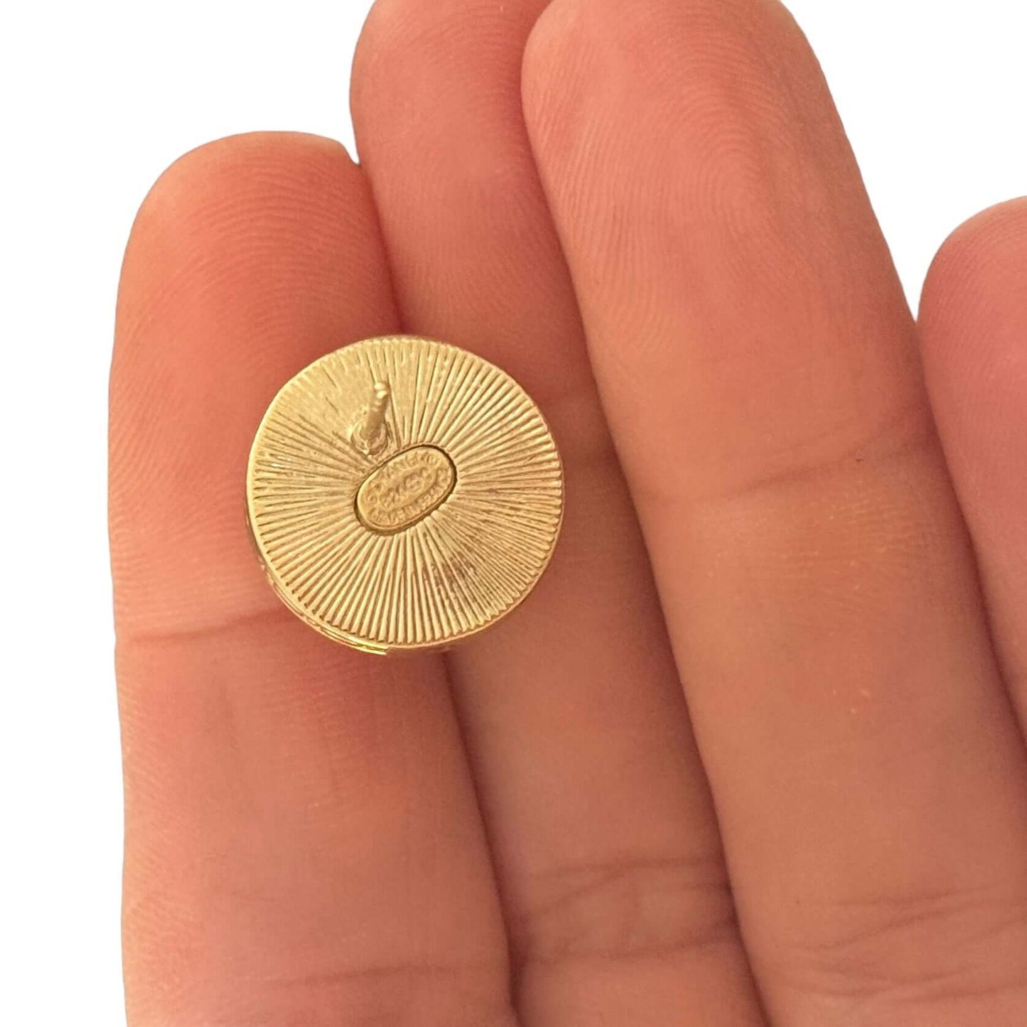 Pre-Owned Chanel Gold Crystal CC Pink Earrings - My Mama Found What My Mama Found What