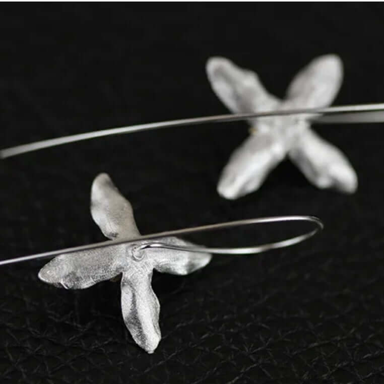 Sterling Silver Hand Crafted Floral Earrings Delicate - My Mama Found What