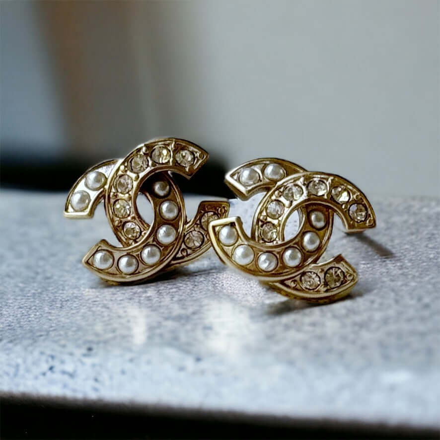 Chanel Gold CC Mini Pre-Owned Earrings