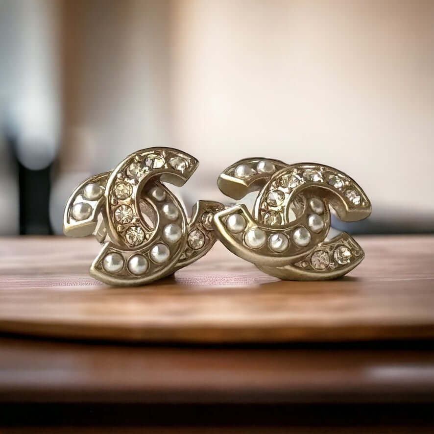 Chanel Gold CC Mini Pre-Owned Earrings