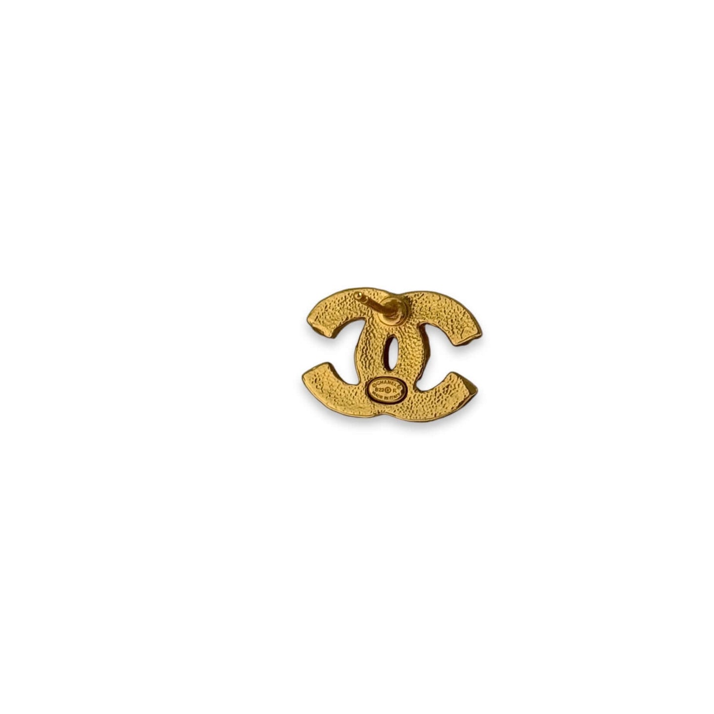 Chanel Gold CC Pink Earrings Pre-Owned