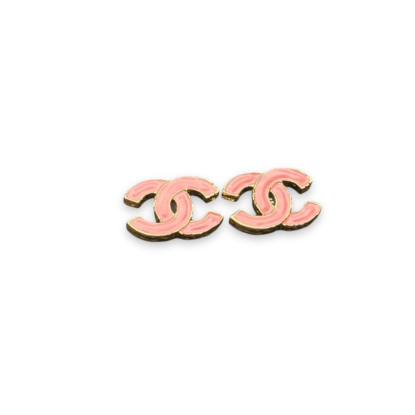 Chanel Gold CC Pink  Earrings Pre-Owned