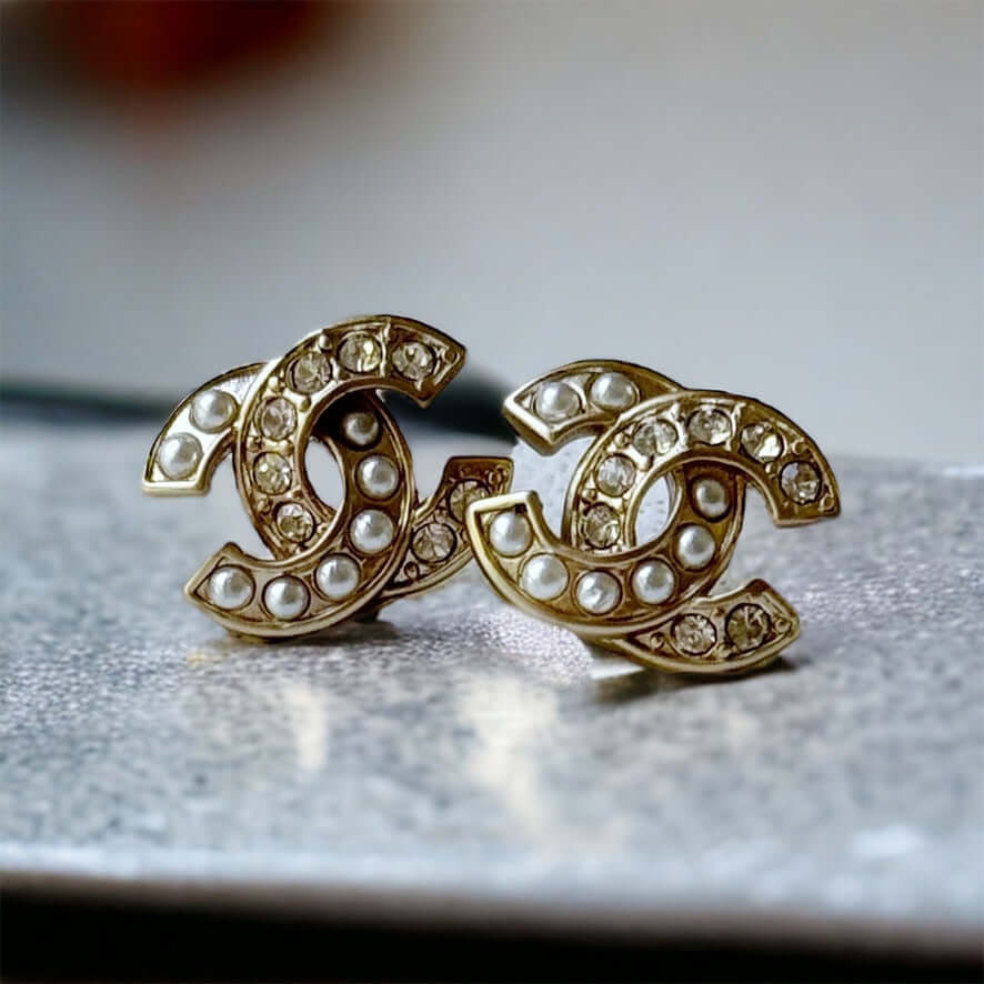 Chanel Gold CC Mini Pre-Owned Earrings