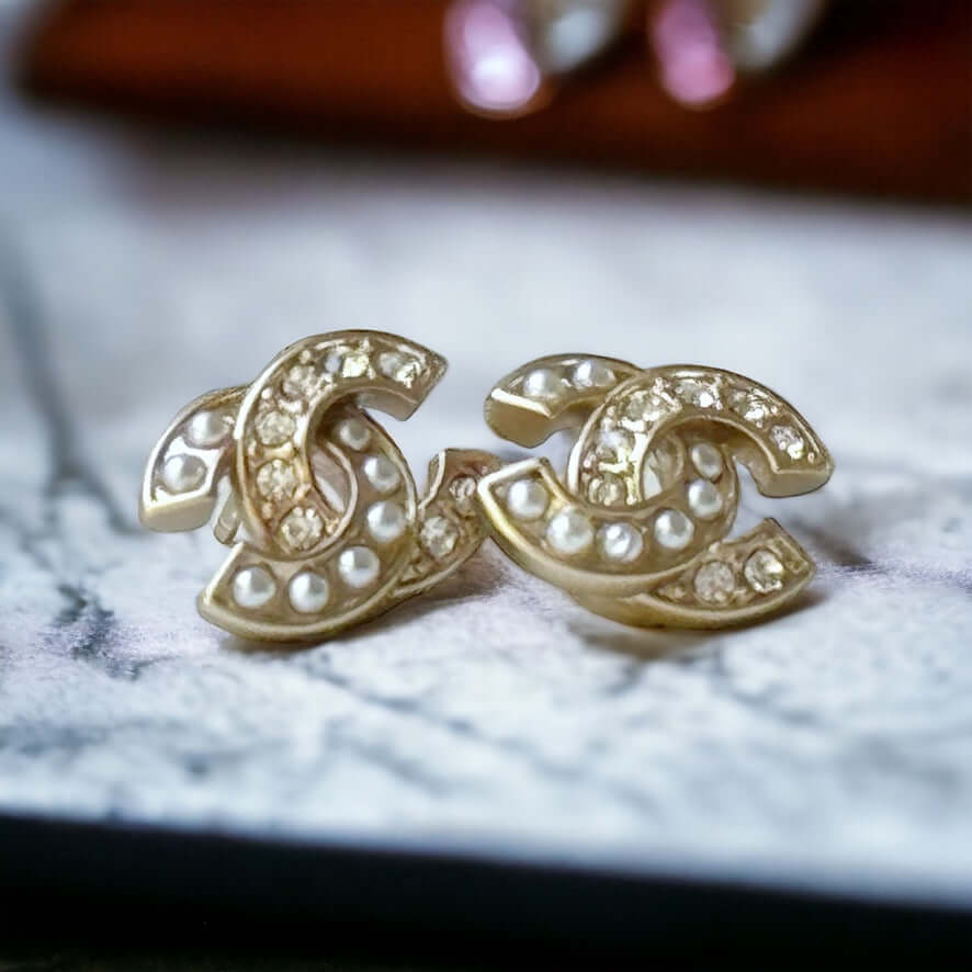 Chanel Gold CC Mini Pre-Owned Earrings