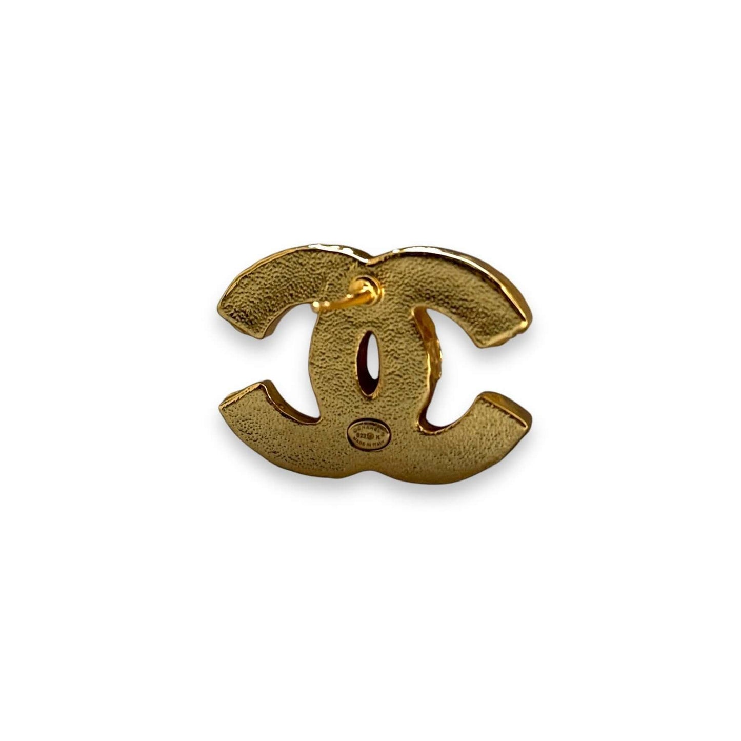 Chanel Gold CC Pink  Earrings Pre-Owned