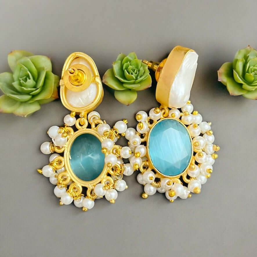 Artisan Baroque Pearls Gold Plated Post Earrings - My Mama Found What 