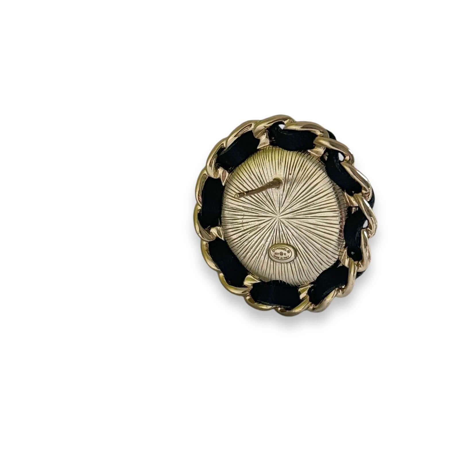 Authentic Chanel CC Gold Enamel Pre-Owned Earrings - My Mama Found What 