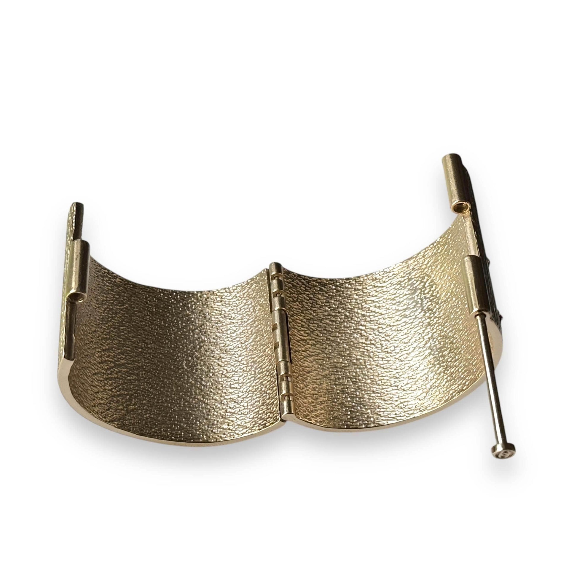 Authentic Chanel CC Lighter Gold Plated w/ crystals Cuff Pre-Owned - My Mama Found What 