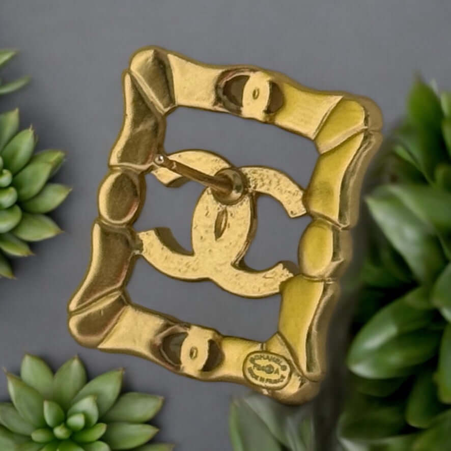 Authentic Chanel Gold CC & 5 Cut Crystals Pre-Owned Earrings - My Mama Found What   My Mama Found What 