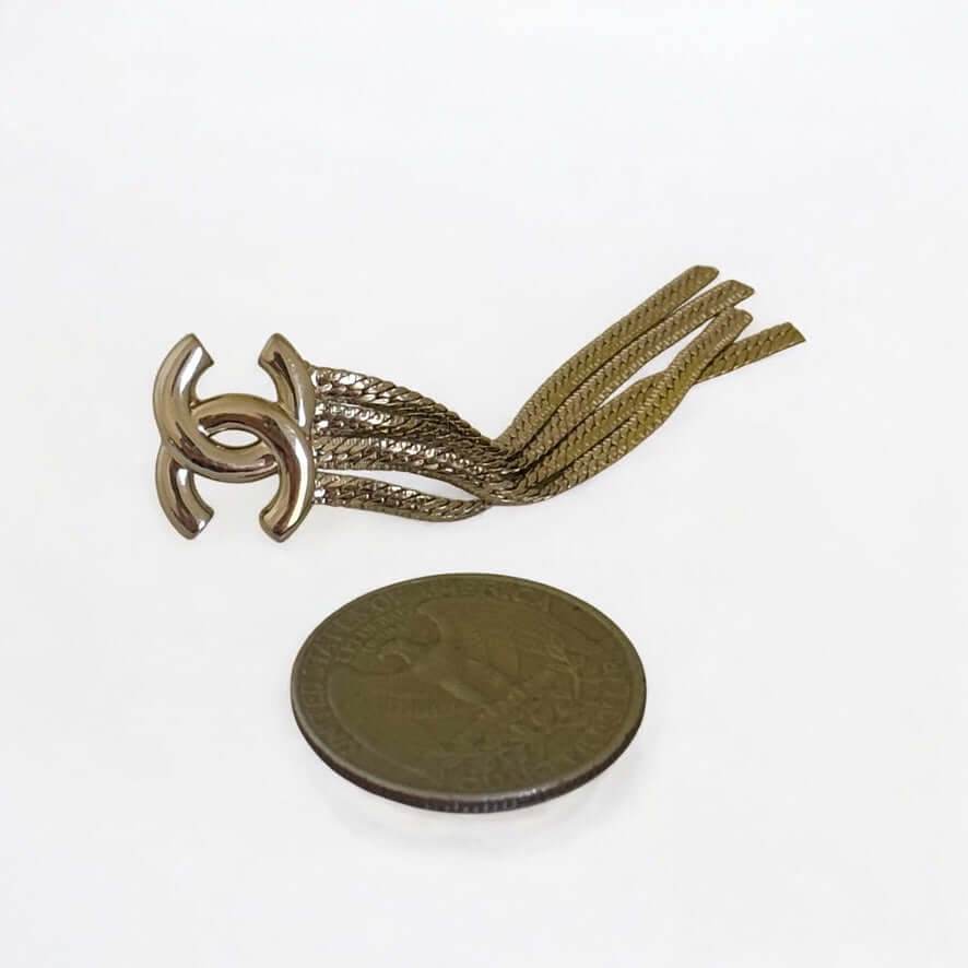 Authentic Chanel Gold CC Chain Dangle Earrings Pre-Owned - My Mama Found What  My Mama Found What 