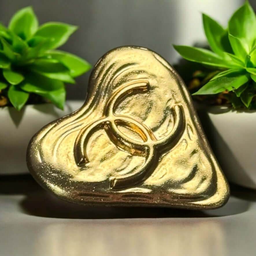 Authentic Chanel Gold CC Heart Bigger Earrings Vintage Pre-Owned - My Mama Found What 