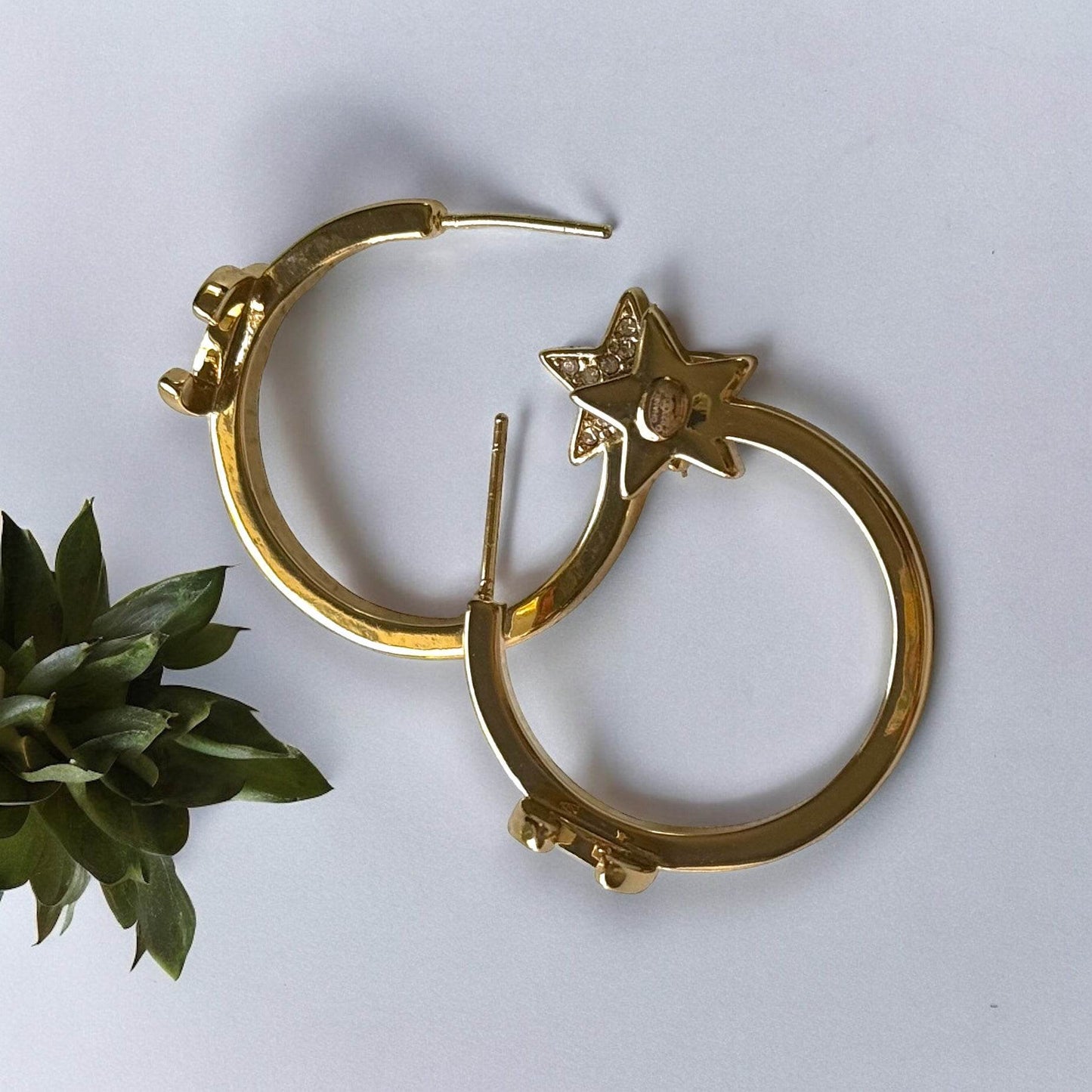 Authentic Chanel Gold CC Hoops w/ Star 23 Pre-Owned - My Mama Found What  My Mama Found What 