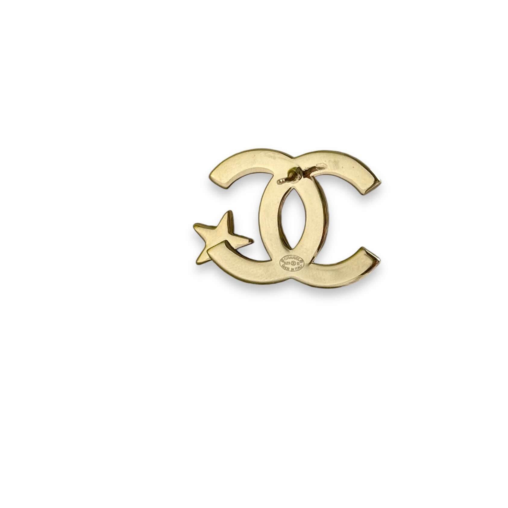 Authentic Chanel Gold CC w/ Stars & Crystals Earrings Pre-Owned - My Mama Found What 