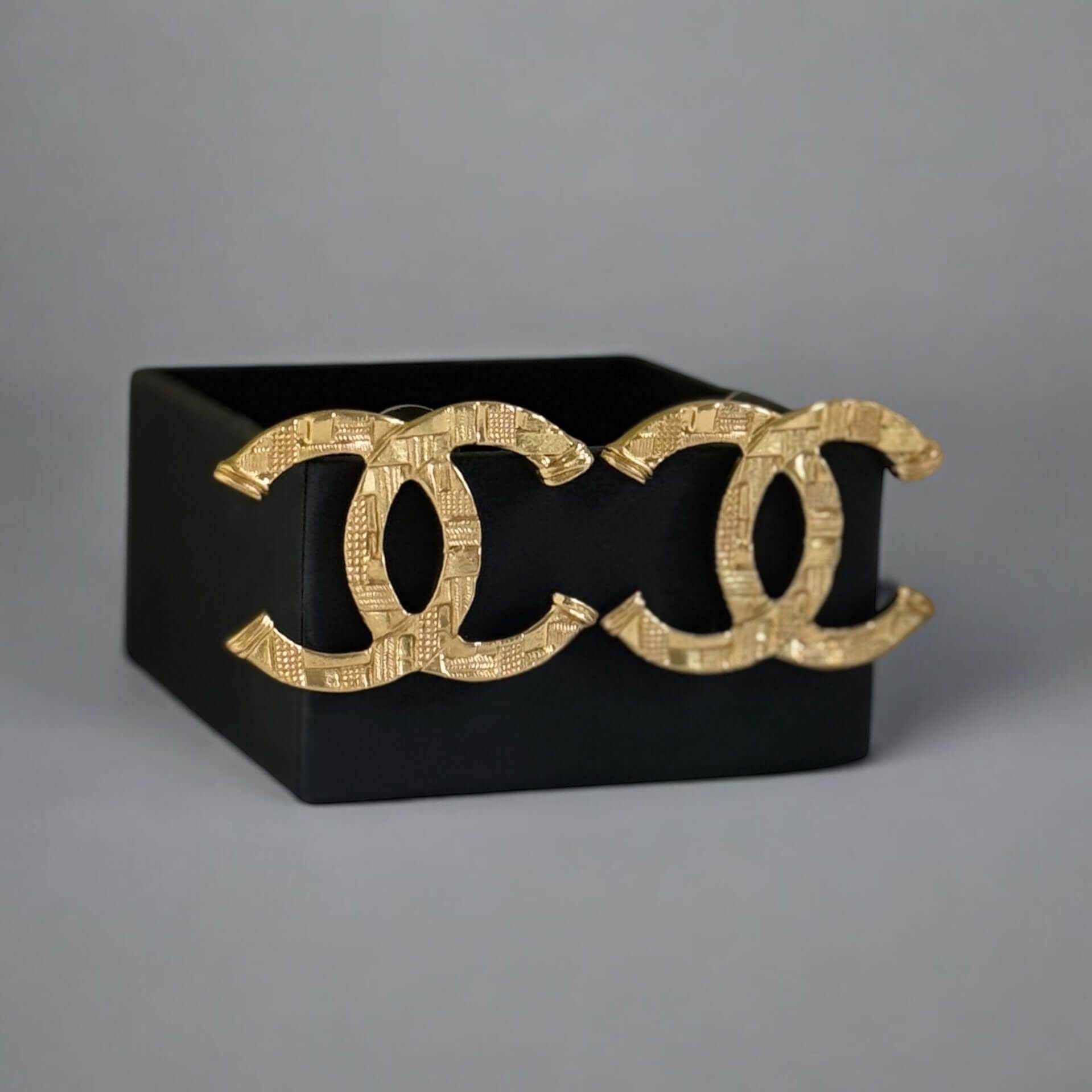Authentic Chanel Strass Textured CC Pre-Owned Earrings - My Mama Found What 