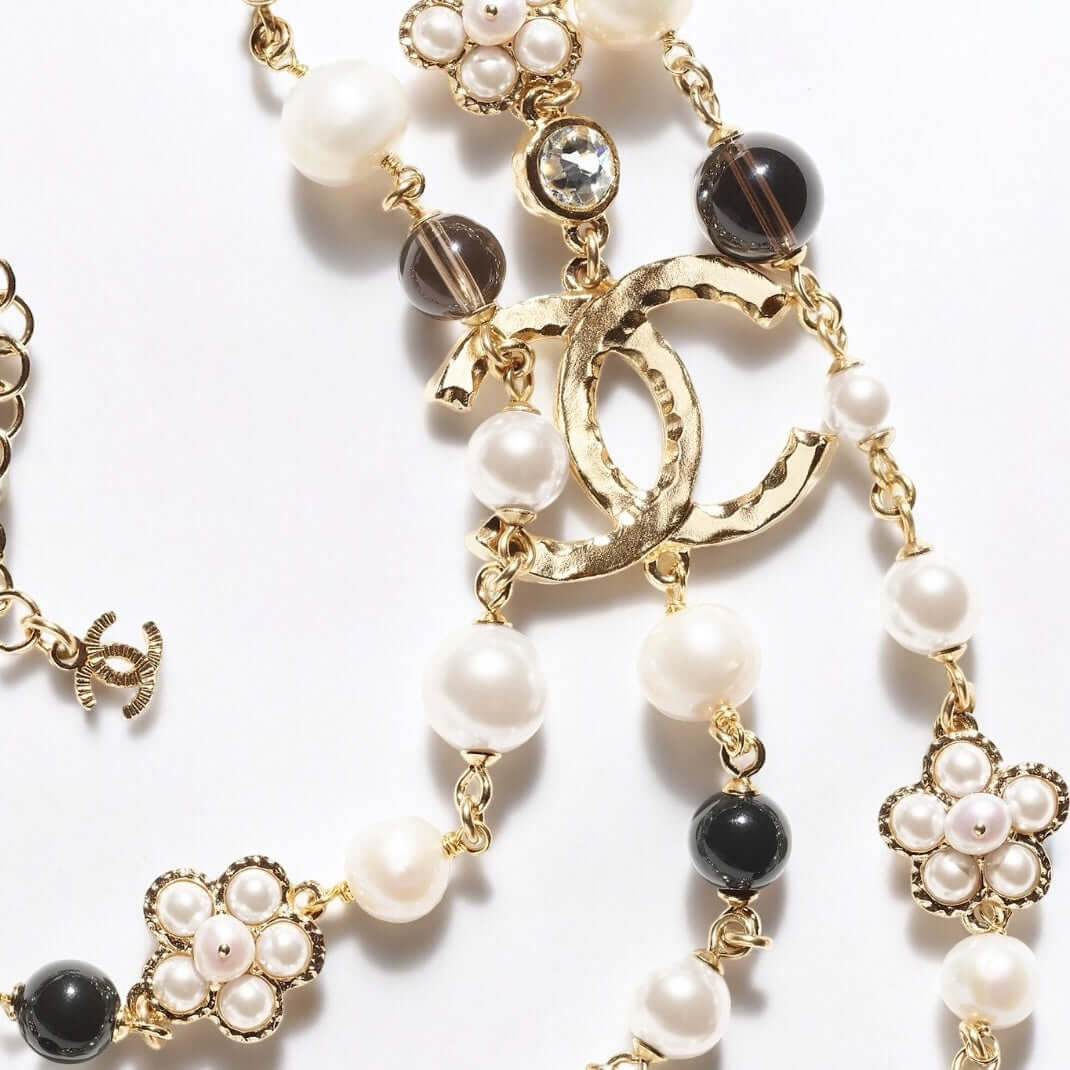 Authentic Chanel Triple Strand CC Necklace Pre-Owned - My Mama Found What 