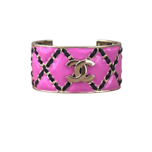 CHANEL CC Colorful Quilted Pre-Owned Cuff Authentic - My Mama Found What 
