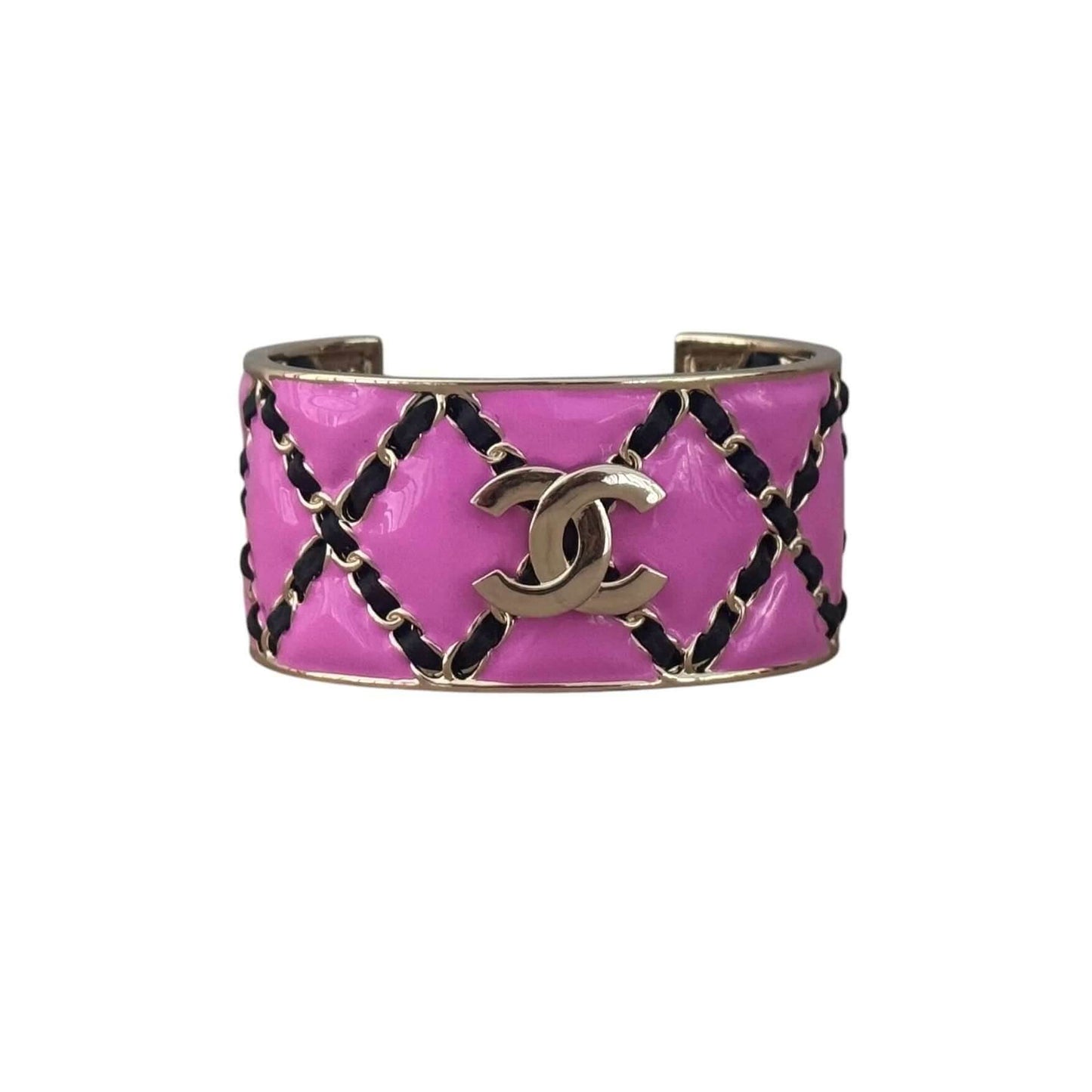 CHANEL CC Colorful Quilted Pre-Owned Cuff Authentic - My Mama Found What  My Mama Found What 