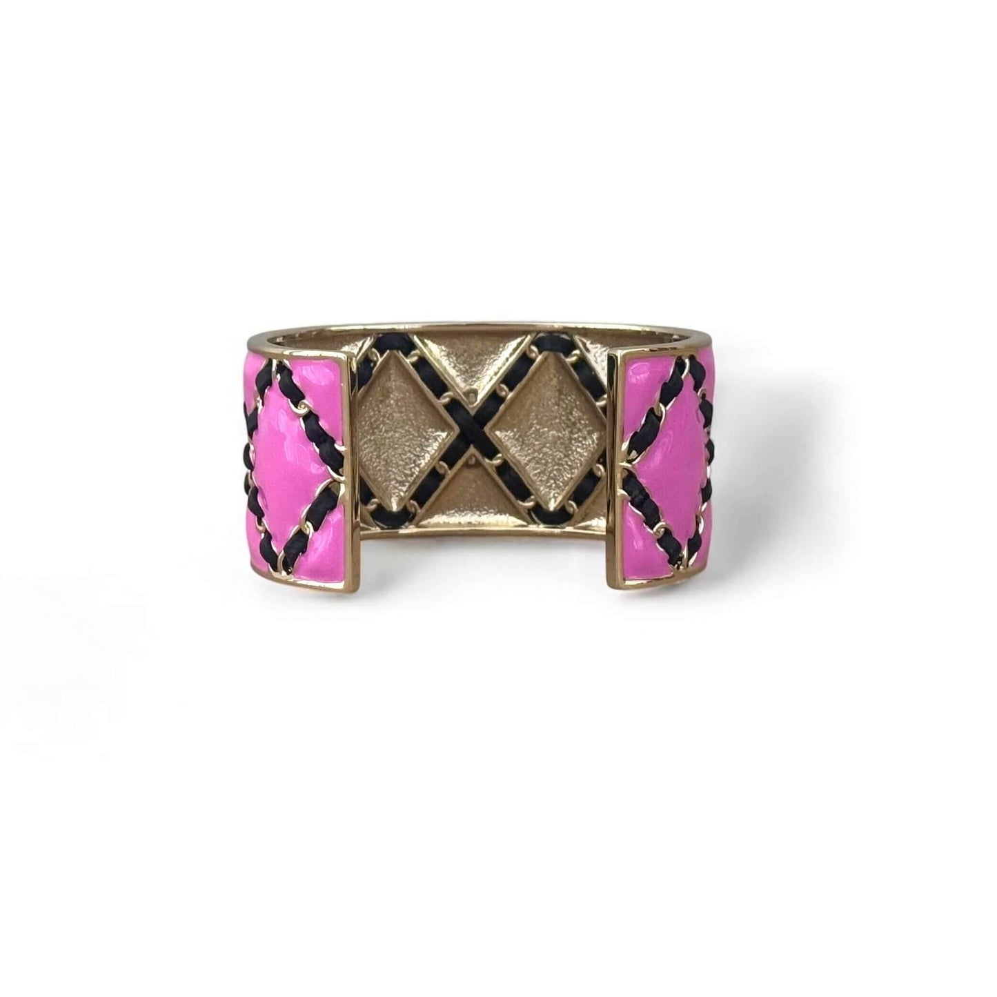 CHANEL CC Colorful Quilted Pre-Owned Cuff Authentic - My Mama Found What  My Mama Found What 