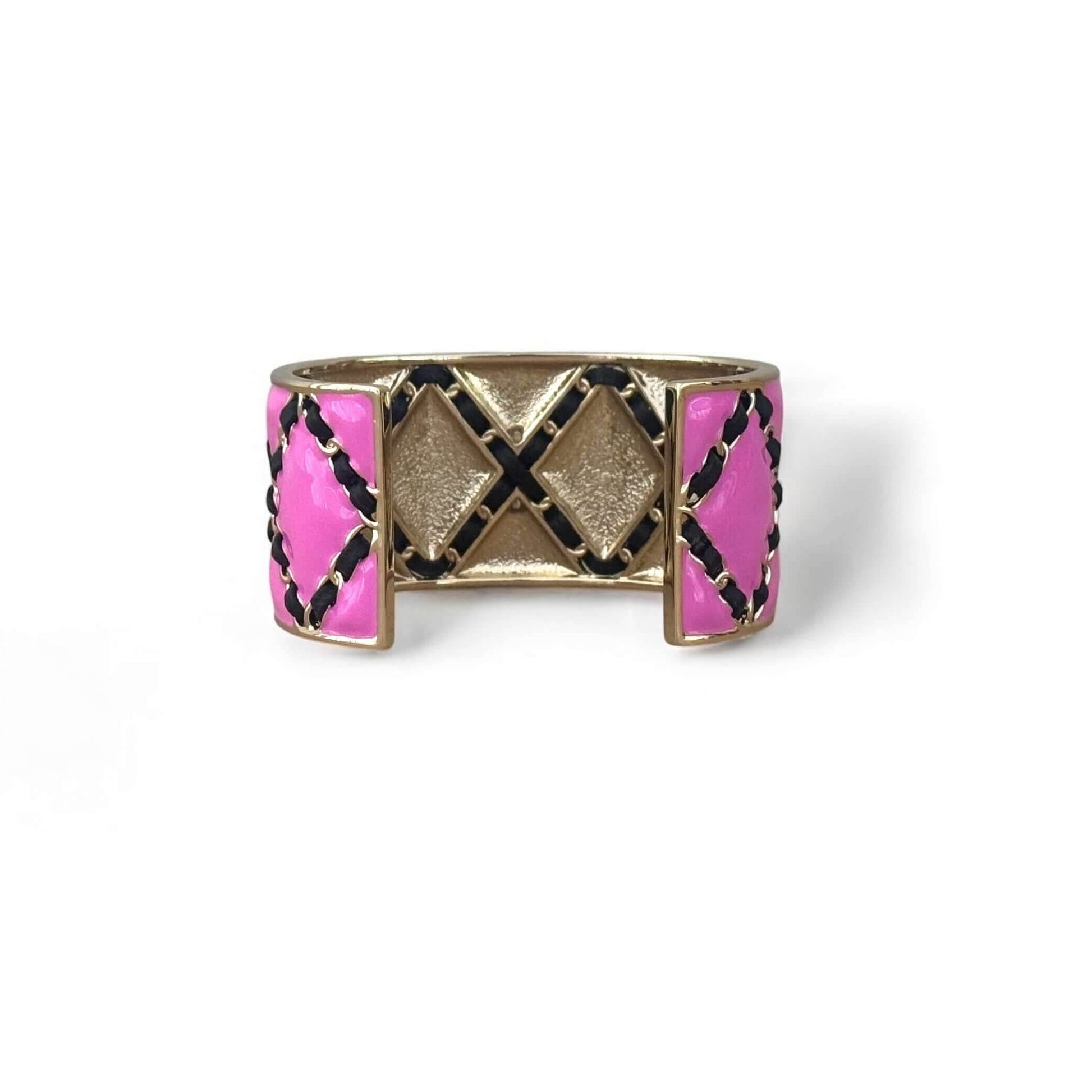 CHANEL CC Colorful Quilted Pre-Owned Cuff Authentic - My Mama Found What 