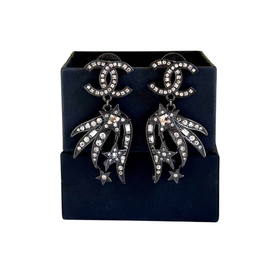 CHANEL CC Dangle w/ Crystals Pre-Owned Earrings - My Mama Found What 