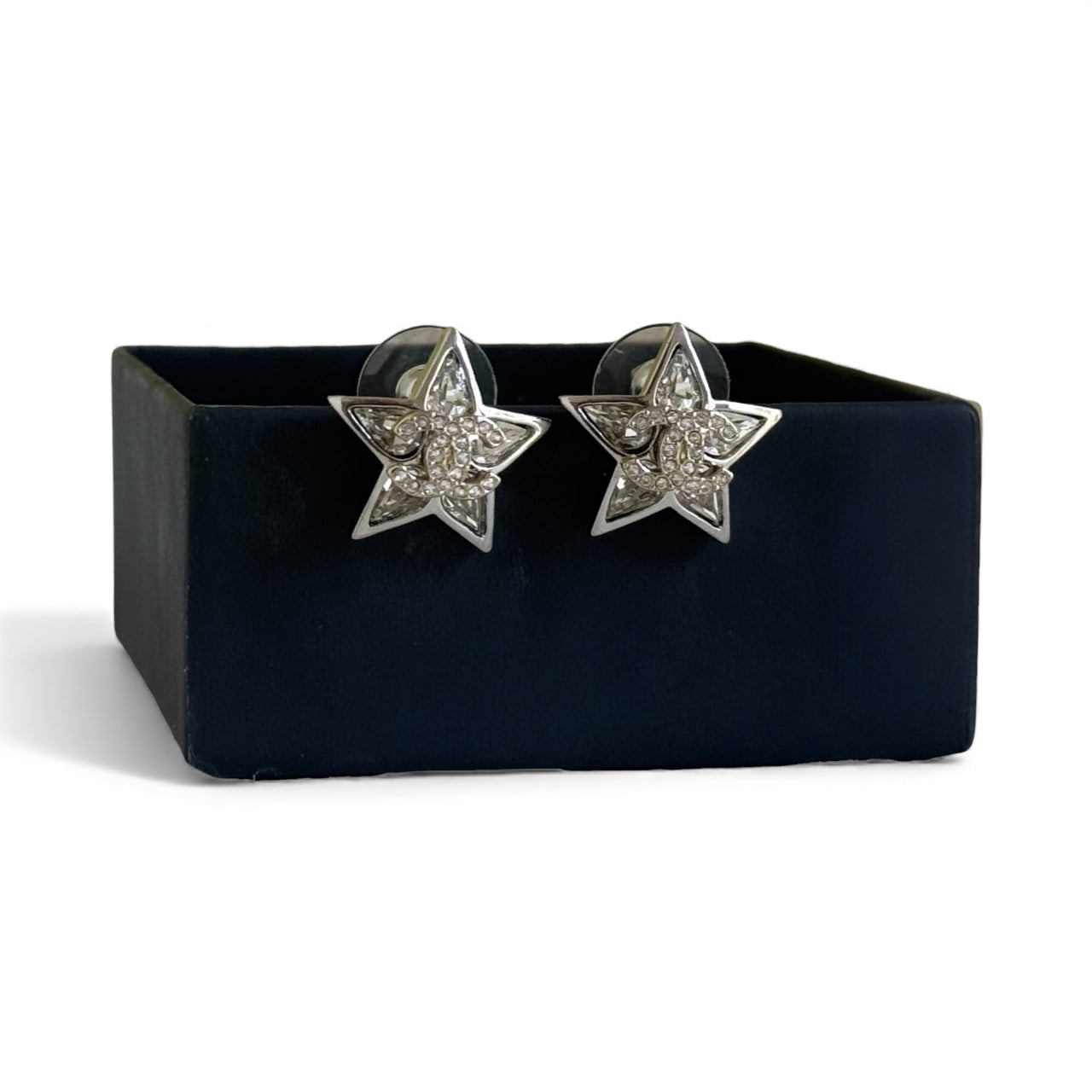 CHANEL Crystal CC Star Pre-Owned Earrings - My Mama Found What   My Mama Found What 