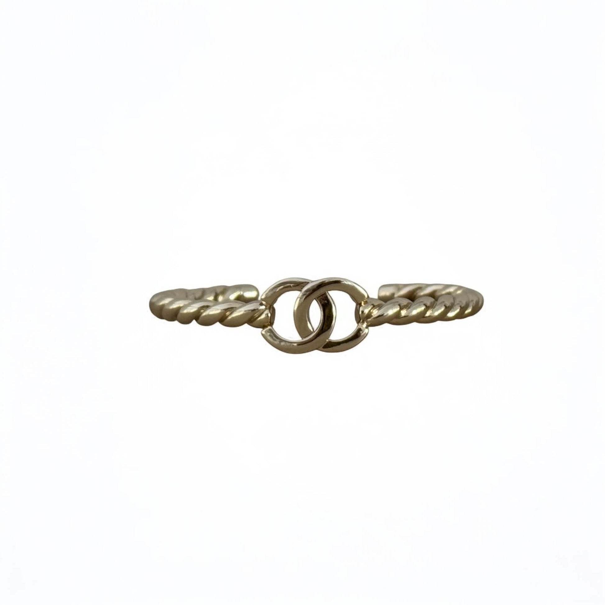 CHANEL Gold CC Cuff Like New Pre-Owned - My Mama Found What 