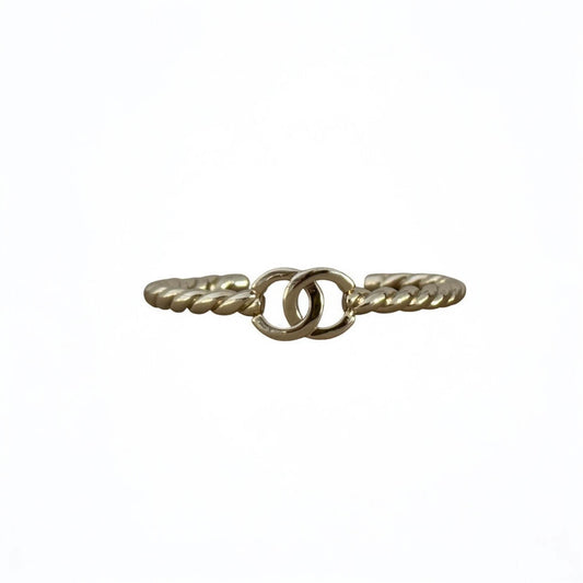 CHANEL Gold CC Cuff Like New Pre-Owned - My Mama Found What 