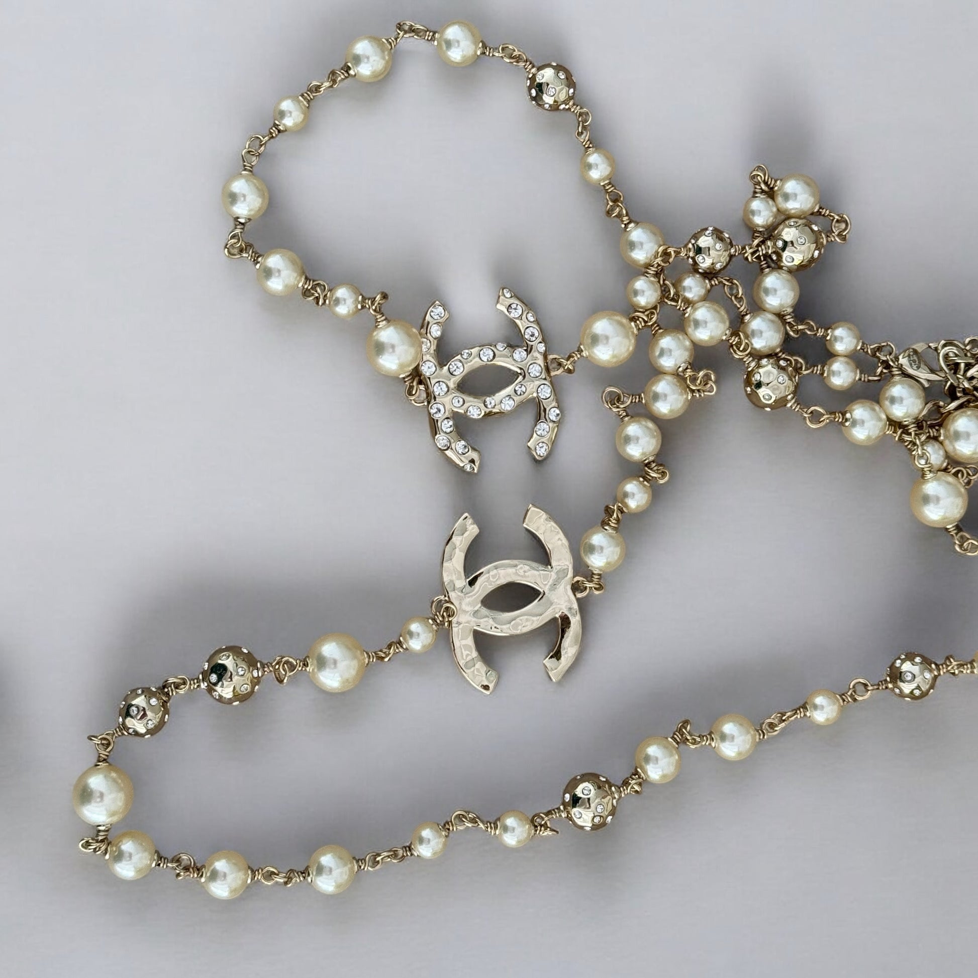 CHANEL Gold CC with Crystals Pre-Owned Necklace - My Mama Found What  